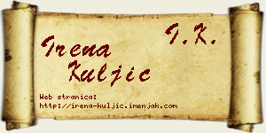 Irena Kuljić vizit kartica